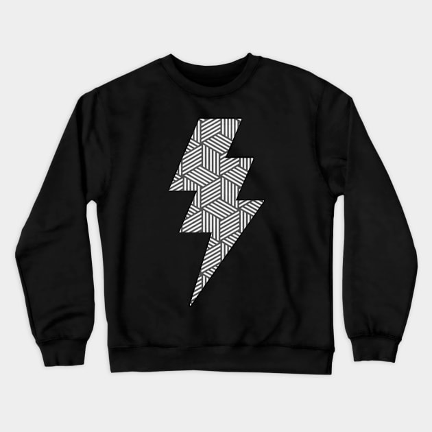 Lightning Bolt geometric Crewneck Sweatshirt by Vin Zzep